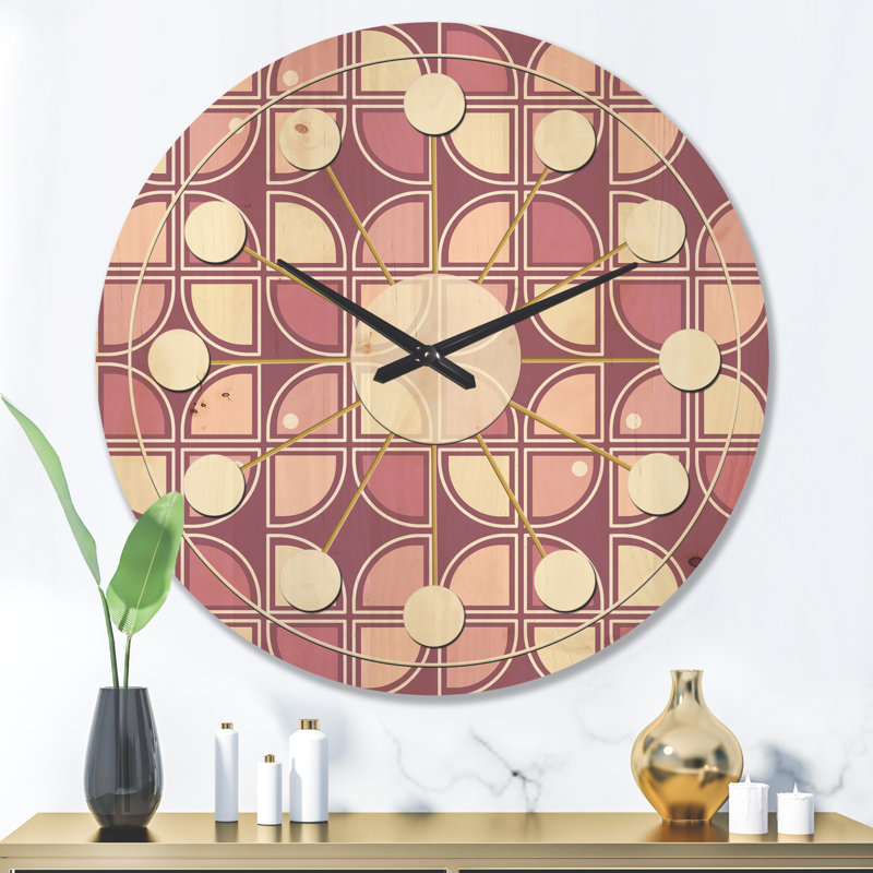 Horloge murale rétro Mid-Century, Grand