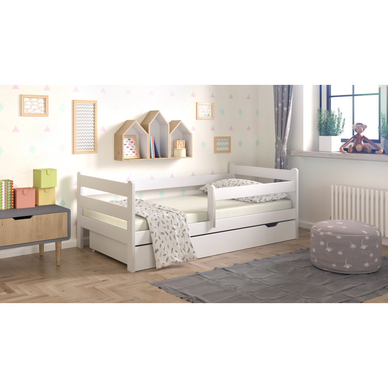 Standard with Storage Included, European Toddler (80 x 160cm), White