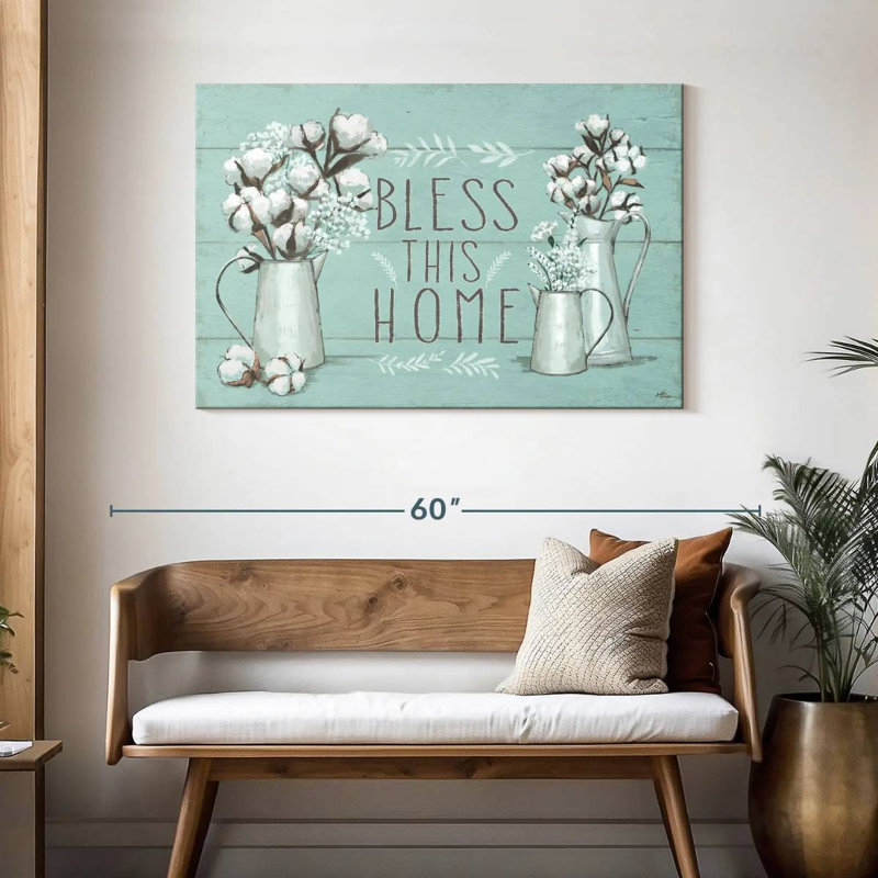 Blessed Mint Wall Sign, 30" H x 45" W