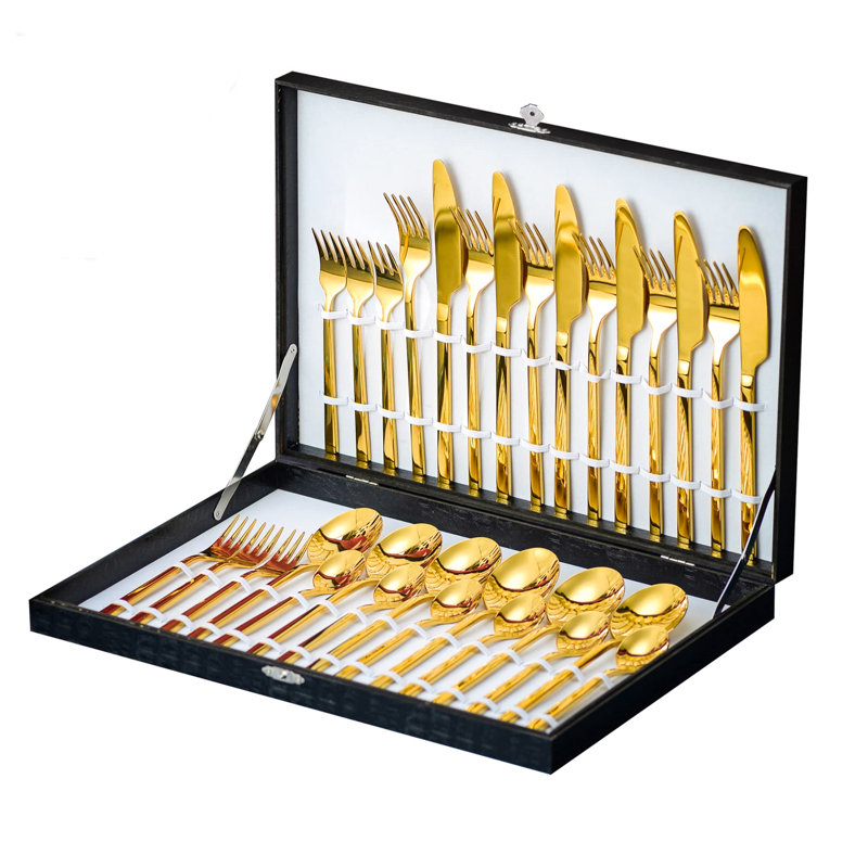 Ophelia & Co. Vitiello 30 Piece Stainless Steel Cutlery Set , Service for 6