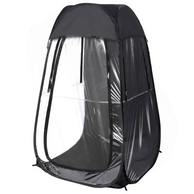Tente de sport portative escamotable L'abri idéal pour les événements sportifs en plein air, la pêche et le camping, protégeant contre le vent et la pluie. Modèle noir