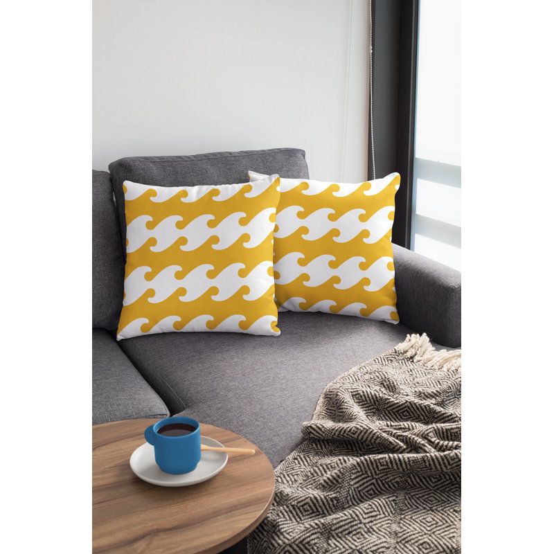 Housse de coussin Lamborn, H 18 po x l 18 po, Jaune