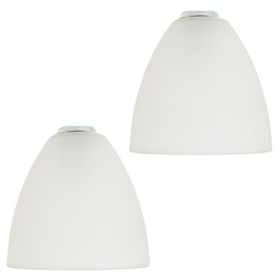 12cm H Glass Lamp Shade in White