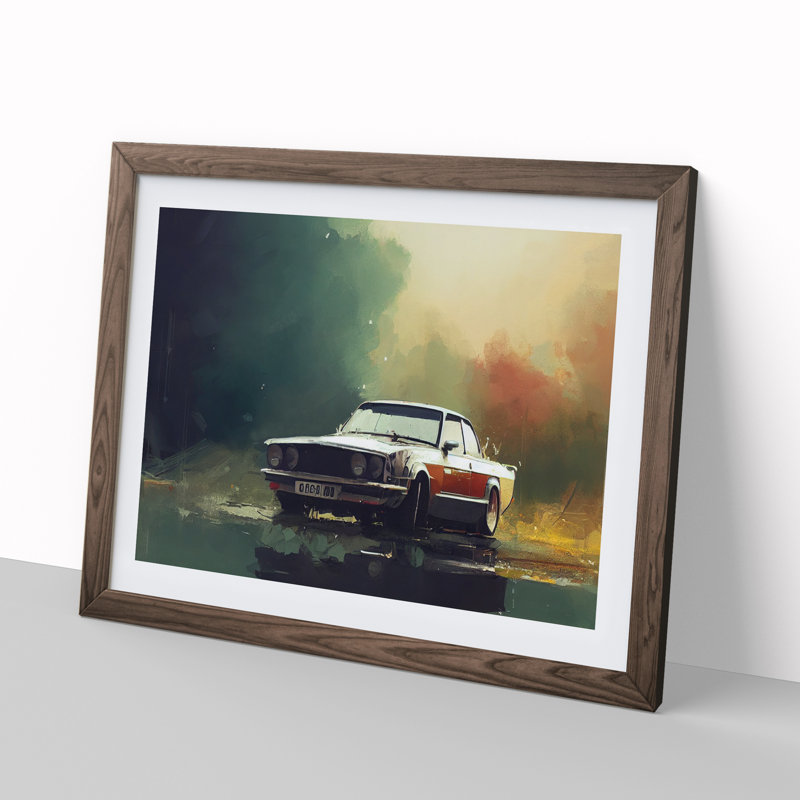 Concept Car Vol.2 - Framed Print, 46cm H x 64cm W x 2cm D, Walnut