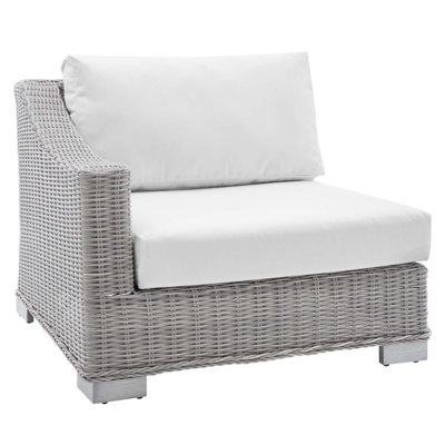 Fauteuil d'extérieur gauche en rotin Conway