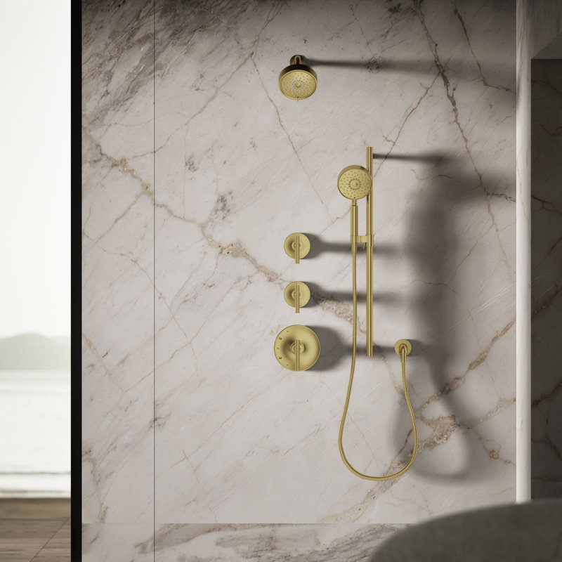 Purist 1.75 GPM Full/Standard Fixed Shower Head, Vibrant Brushed Moderne Brass