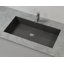 Lavabo de salle de bain encastrable en résine 31,4 po x 16,7 po Badeloft UB-05-L-MBLK-138194218