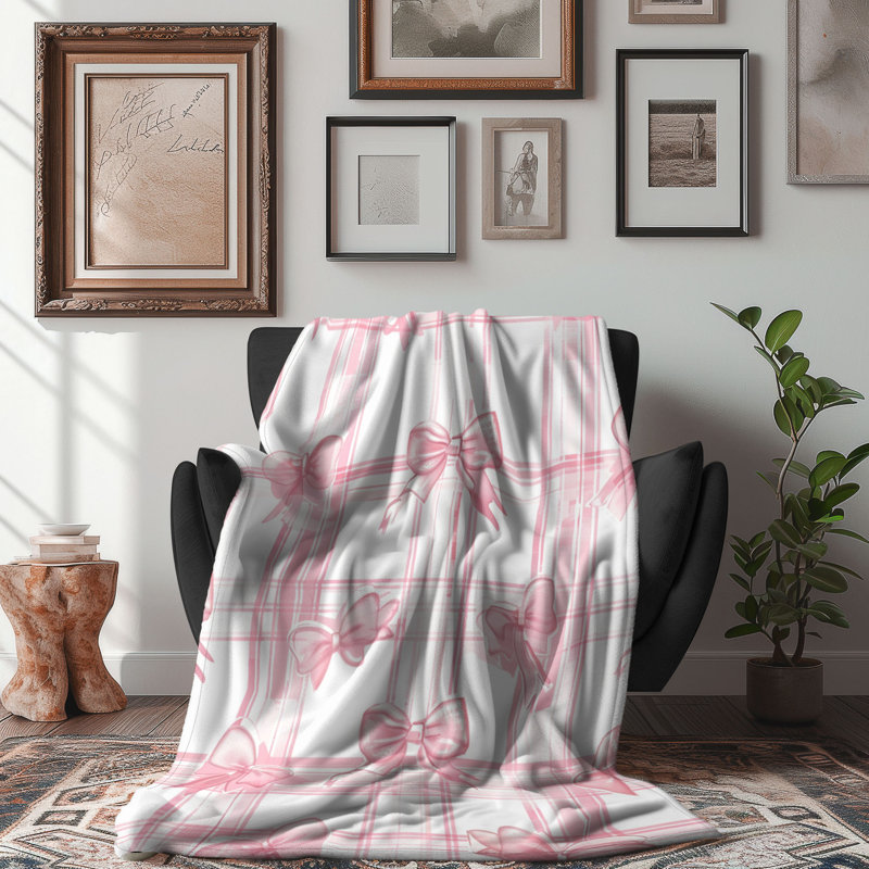 Couverture rose 1 pièce de qualité supérieure, L 60 po x L 80 po