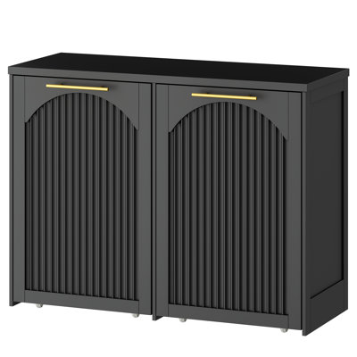 Double 2x13 Gallon Pull-Out Trash Can Cabinet