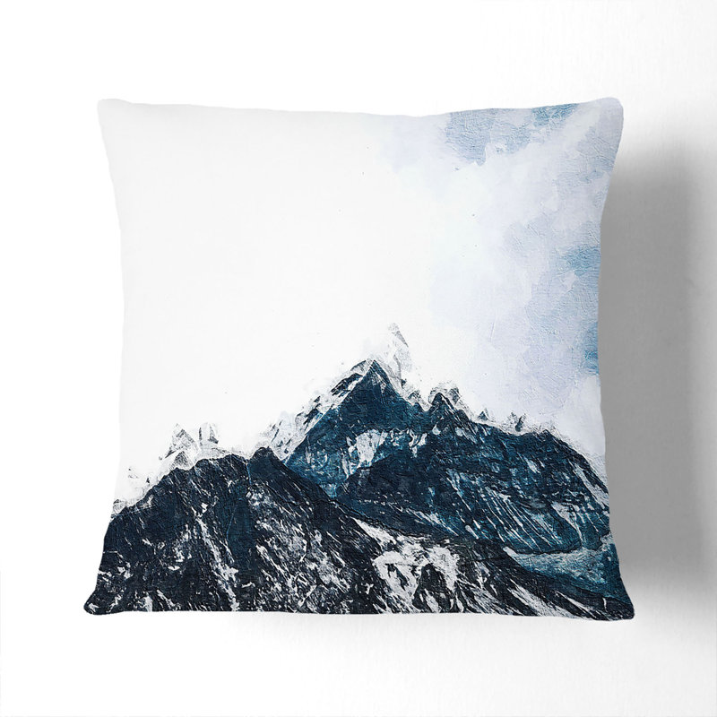 Fish-Tail Mountain in Nepal Cushion with Filling, 55cm H x 55cm W x 20cm D