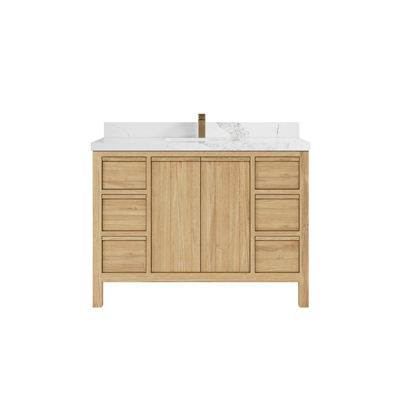 Ensemble de meuble-lavabo simple 48 po Elizabeth, Calacatta Nuvo