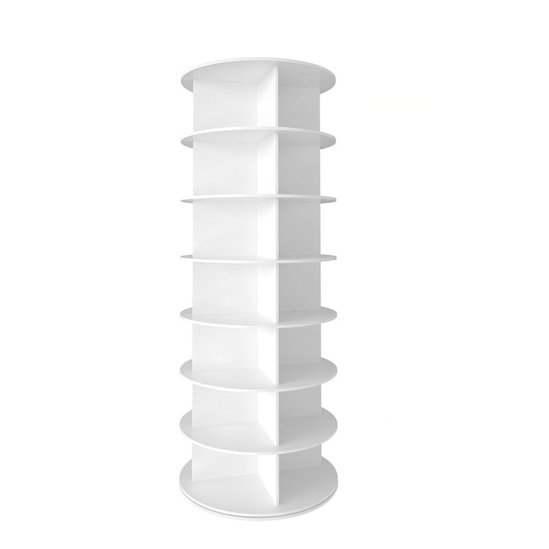7-Tier Rotating Shoe Rack Tower - 360° Spinning Shoe Display and Vertical Carousel