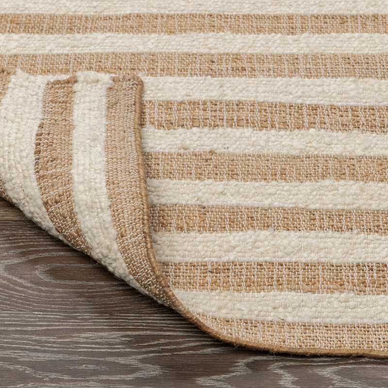 Rhodes Hand Woven Striped Area Rug, Runner 2'7" x 8'