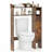 Over The Toilet Storage Cabinet with Toilet Paper Holder and Removable Shelves Rustic Brown