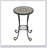 Patio Side Table with Shelf,Brown+Black