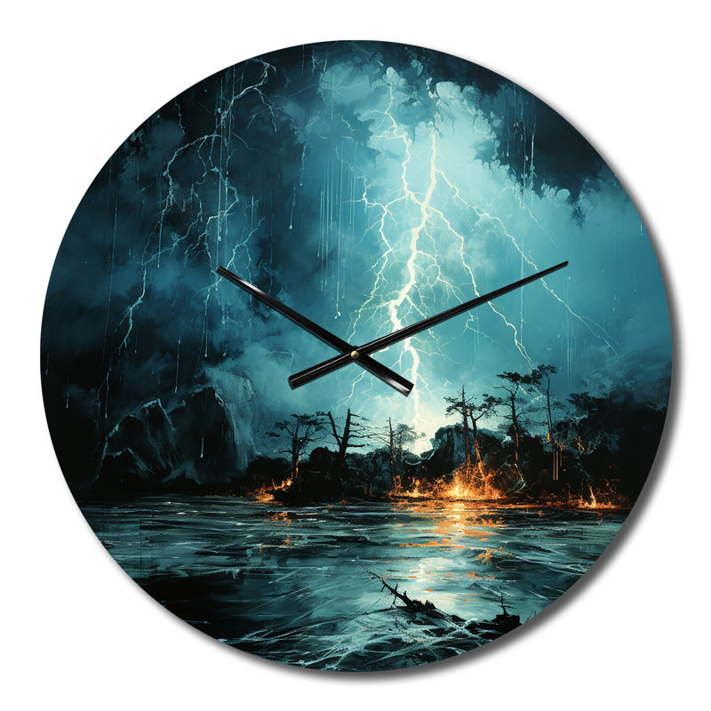 Horloge murale Lightning Electric Dance III - Paysages, Petit
