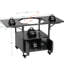 Table de barbecue extérieure en métal pour barbecue de style gros œuf, comprenant des planches latérales pliables, supportant des grils de grande taille et similaires, fabrication en fer robuste, rangement pour outils spacieux, assemblage rapide, mobi