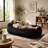 6.5 Foot Suede Cylindrical Bean Bag, Black-1925564792