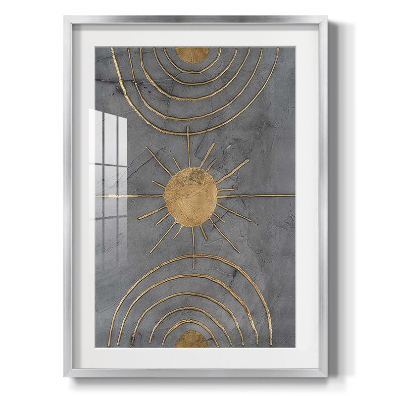 Solar Arcs II - impression encadrée, H 25,5 po x l 17,5 po, Argent argent