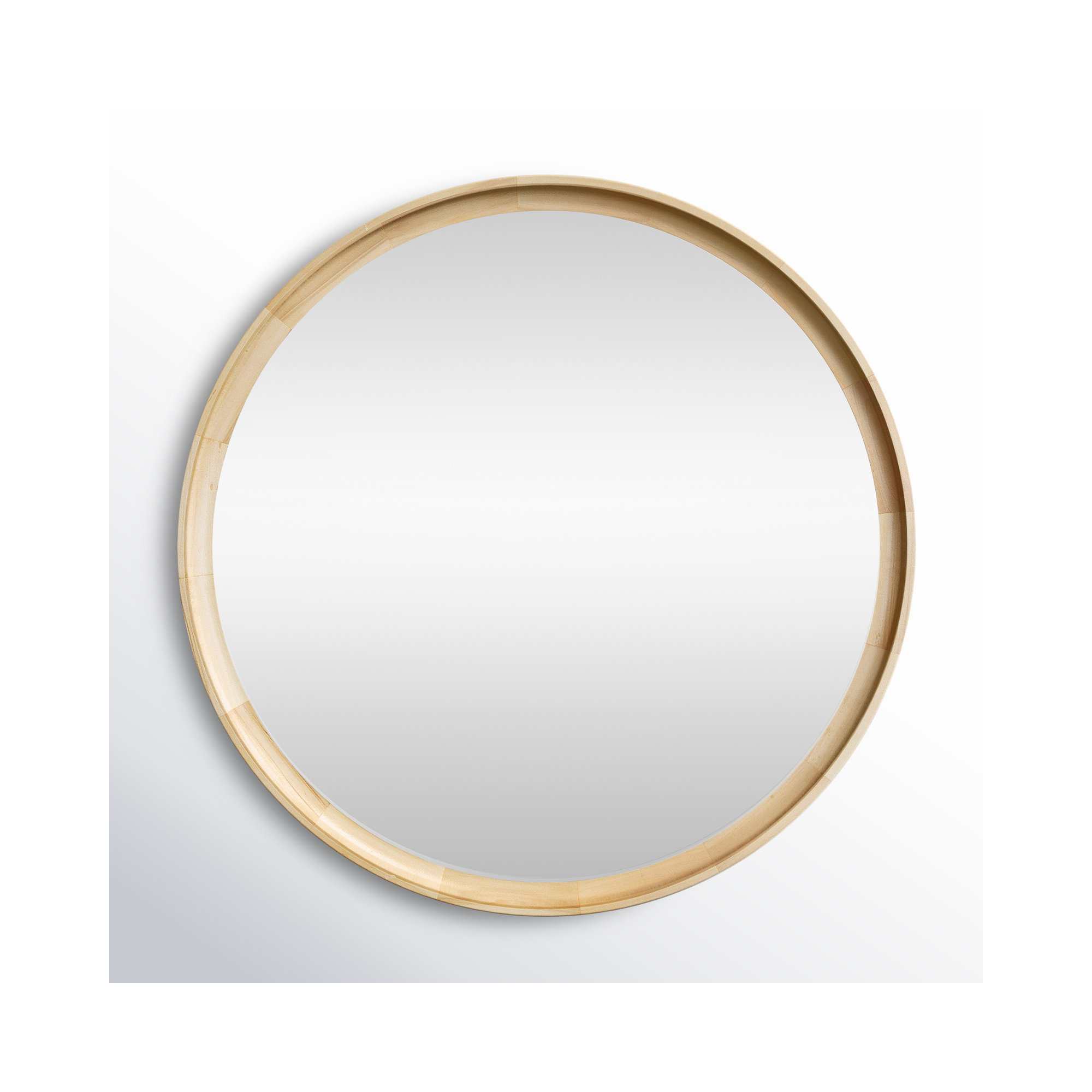 Zoie Wood Mirror, 34" x 34", Natural