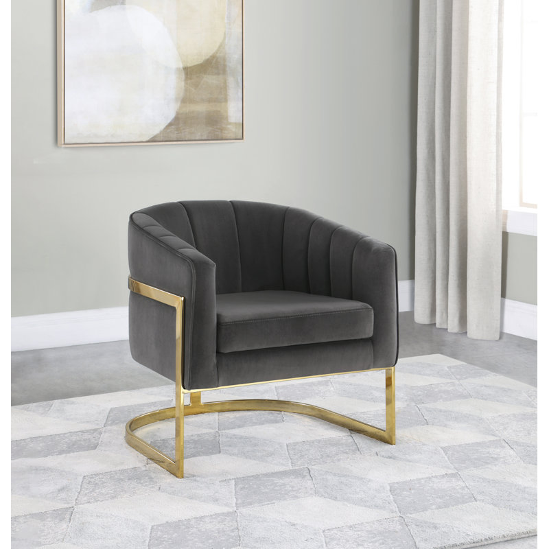 Glascock Velvet Barrel Chair