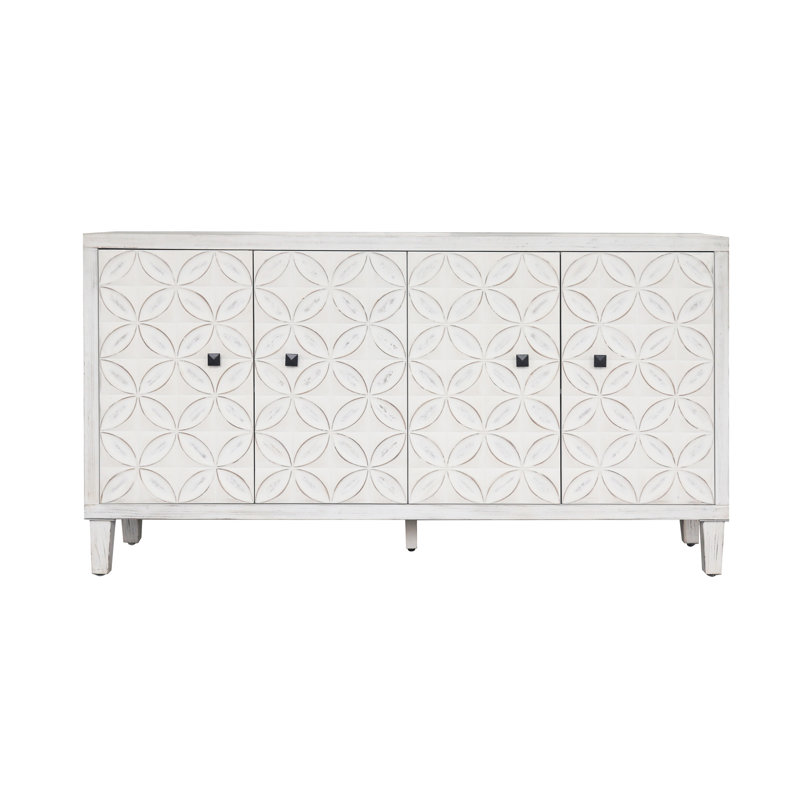 Buffet décoratif 4 portes Accent, Blanc