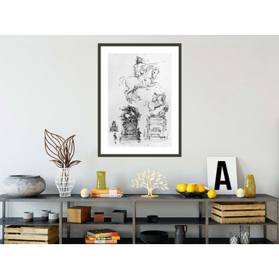 «Study for the Trivulzio Monument» par Leonardo da Vinci, impression giclée encadrée