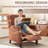 Kars Nail-head Upholstered Push Back Recliner With Storage Pocket-1004419363