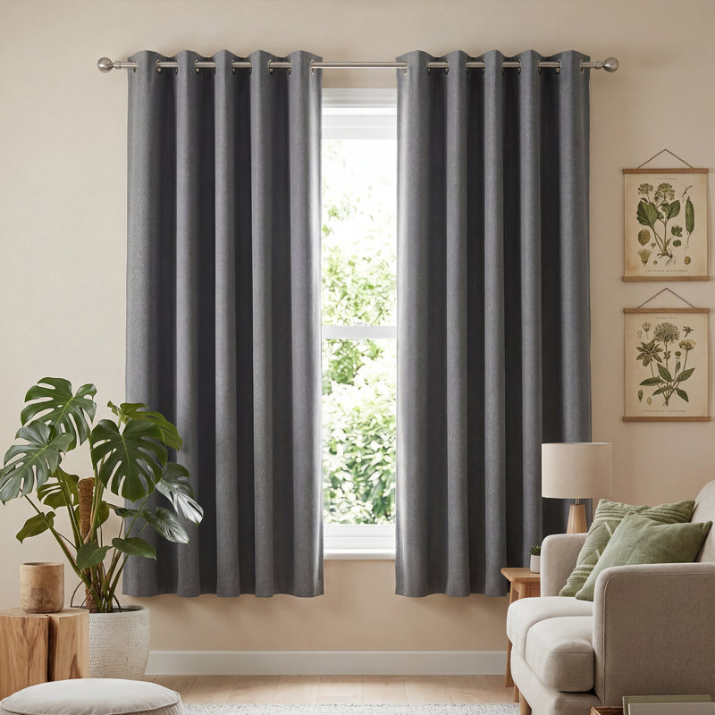 Sheer Curtain Pair, 117 cm Width x 183 cm Drop