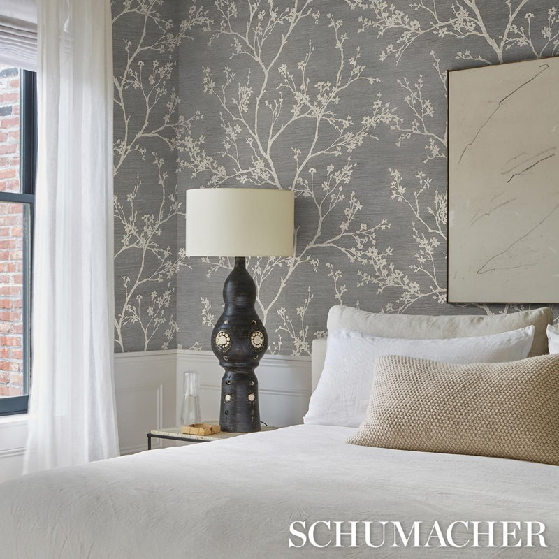 Twiggy Sisal Wallpaper, Charcoal