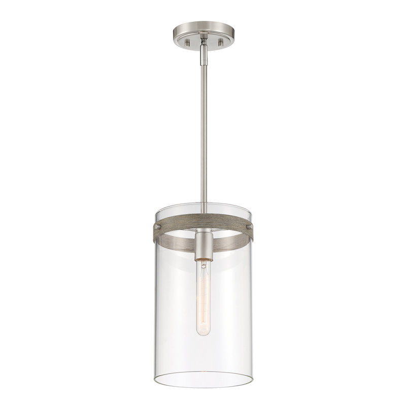 Charvic 1 - Light Single Pendant, Brushed Nickel, Light Gray