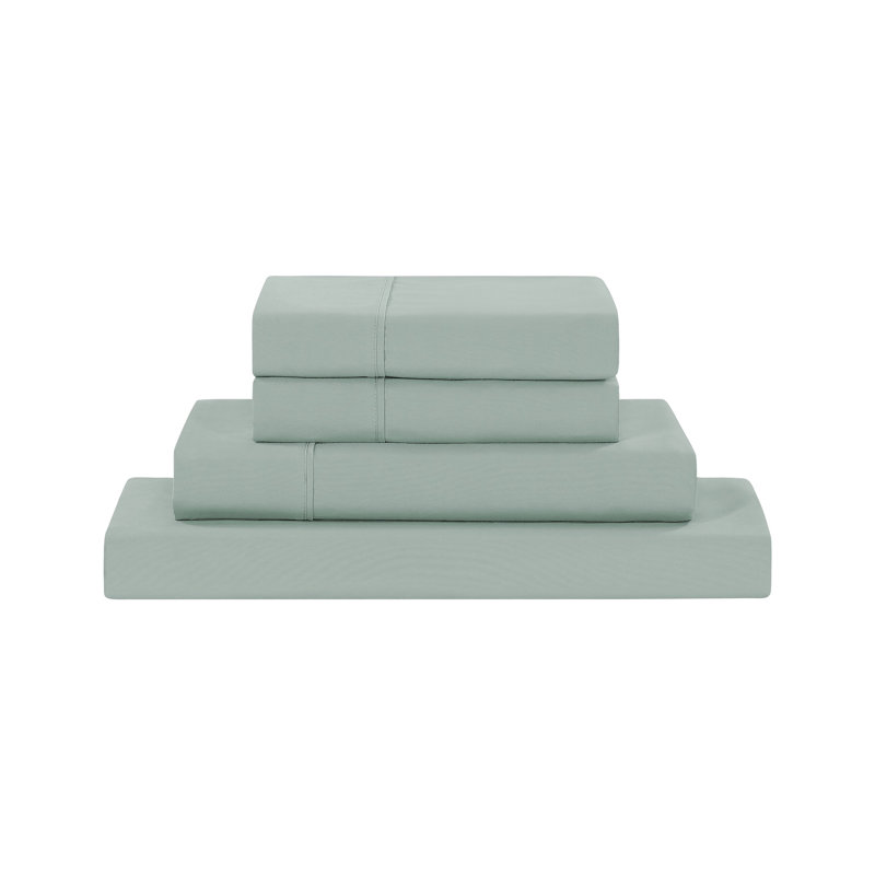 Ensemble de draps en microfibre 4 pièces Modern, King Sheet Set with 2 Pillowcases, Soft Teal