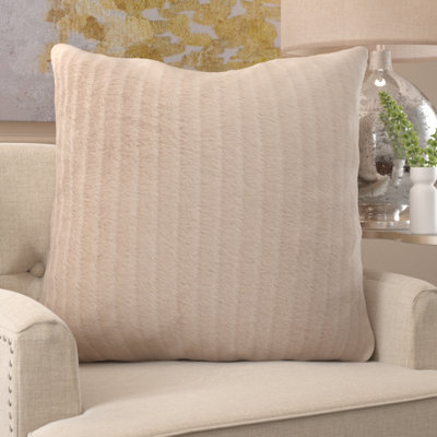 Arm In Arm Faux Fur Throw Pillow