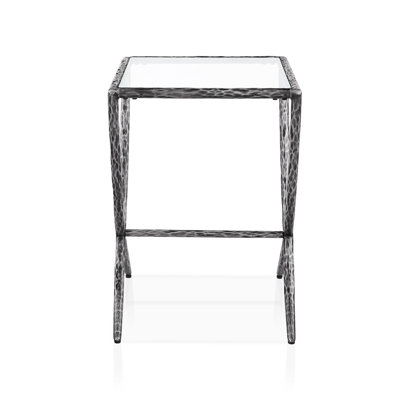 Mathis Modern Hammered Metal Side Table