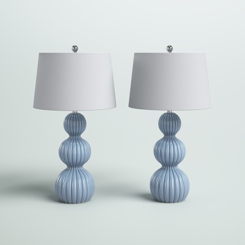 Sabb Ceramic Table Lamp, Blue