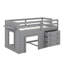 Lit mezzanine simple avec armoire et tablette-496998089