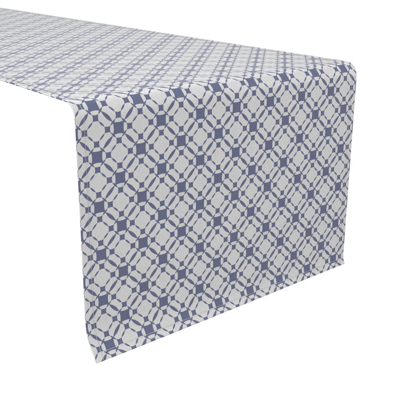 Rectangular Geometric Cotton Table Runner