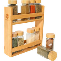 Expandable Spice Drawer Organizer for 30 Spice Jars, Bamboo Spice Rack  Organizer