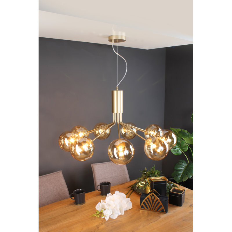 Felicien 9 - Light Sputnik Pendant,  Gold, Gold