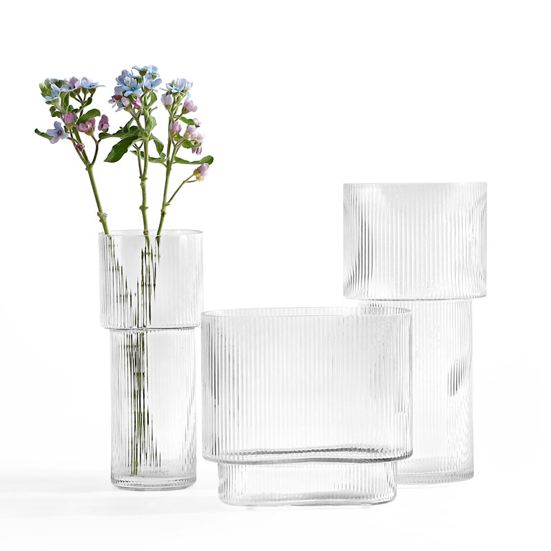 Vase en verre cannelé Ceva