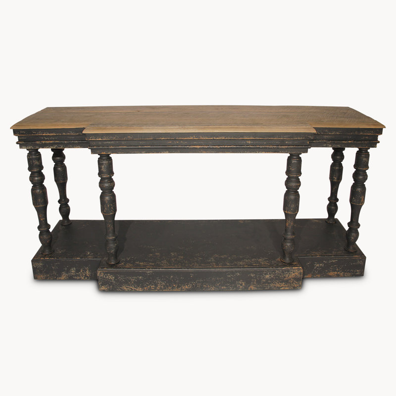 Degnan 180cm Solid Wood Console Table, Black