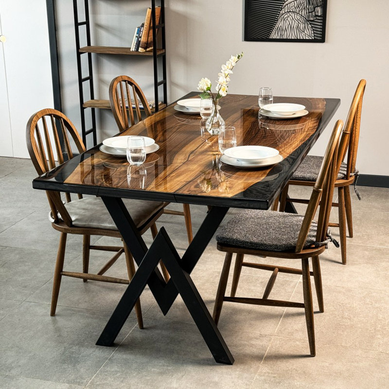 Black Epoxy Dining Table