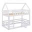 Lit simple superposé simple avec clôture de maison et décorations de porte-1204691867
