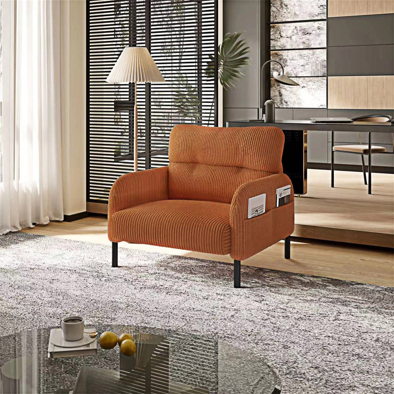 Fauteuil rembourré, Orange