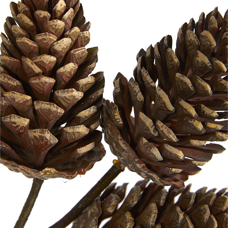 Nearly Natural 32" Brown Plastic Pinecone Artificial Spray Set