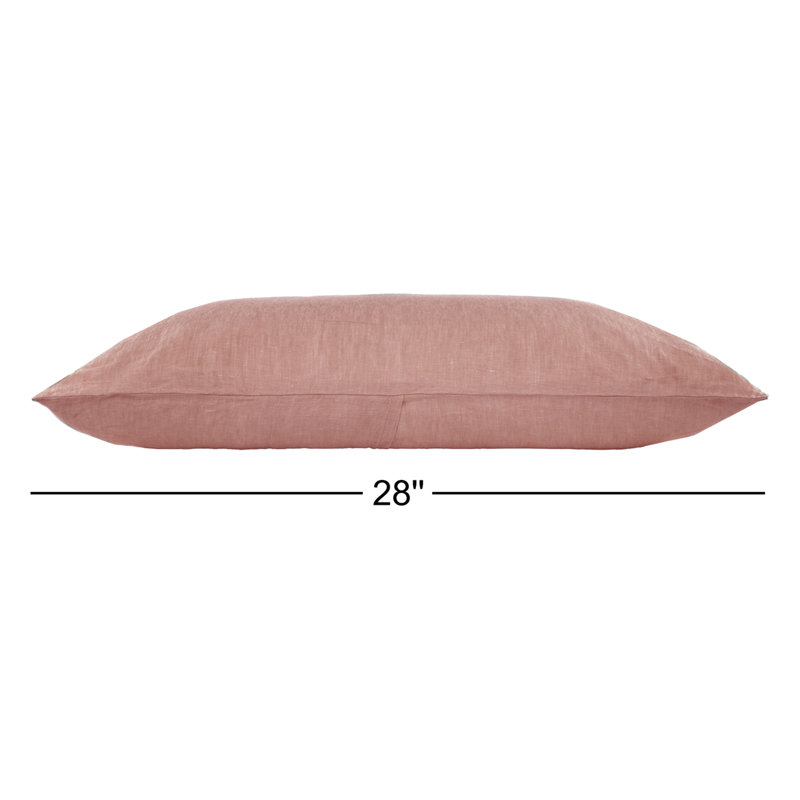 100% French Linen Pillowcase Set, Standard Pillowcase, Clay