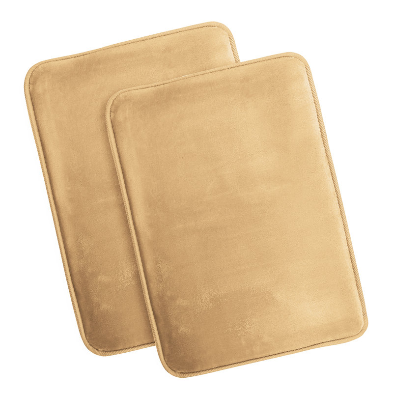 Steph Luxury Memory Foam Bathroom Rug Set, Petit: l 17 po x L 24 po, Chameau