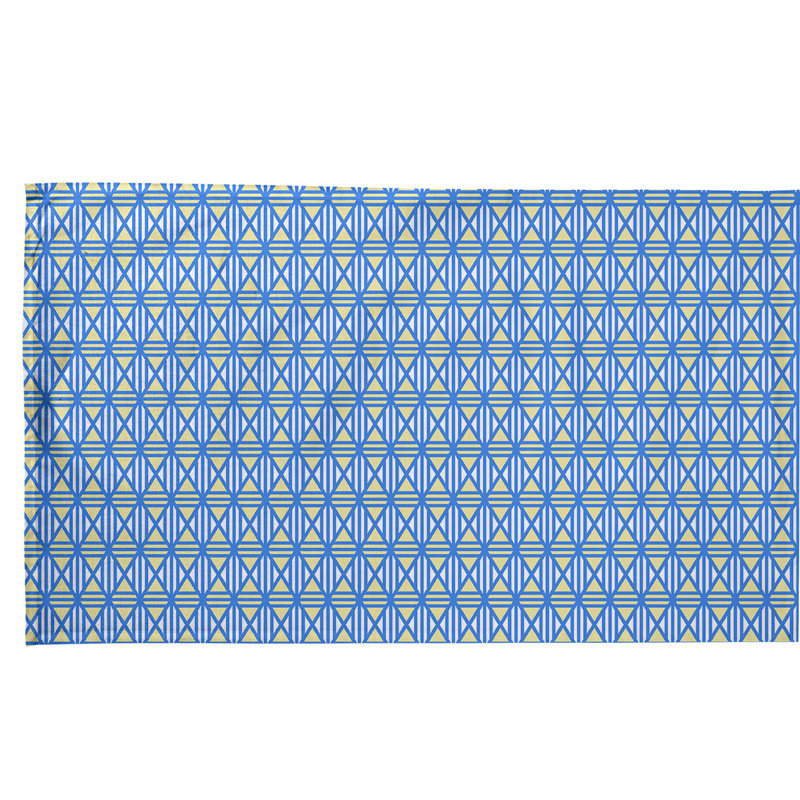Torchon Gady, Jaune / Bleu, Sergé de coton
