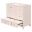Meuble-lavabo moderne 36 po avec chargement USB, deux portes et trois tiroirs avec rangement-1207690484