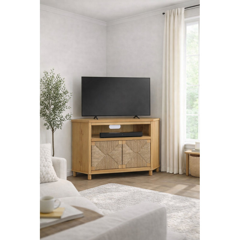 Meuble télé d'angle Seagrass, Chêne clair
